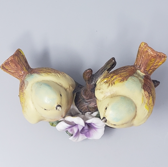 Vintage Yellow Birds On Tree Branch Figurine - Picture 8 of 13